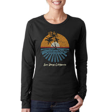 Load image into Gallery viewer, Cities In San Diego - Women&#39;s Word Art Long Sleeve T-Shirt