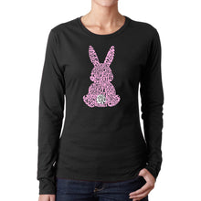 Load image into Gallery viewer, Easter Bunny  - Women&#39;s Word Art Long Sleeve T-Shirt