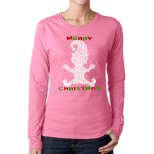 Load image into Gallery viewer, Christmas Elf - Women&#39;s Word Art Long Sleeve T-Shirt