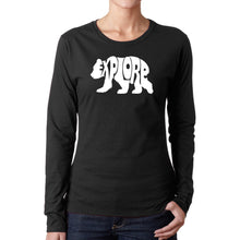Load image into Gallery viewer, Explore - Women&#39;s Word Art Long Sleeve T-Shirt