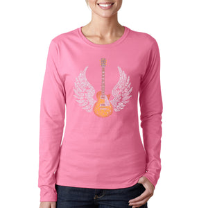 LYRICS TO FREE BIRD - Women's Word Art Long Sleeve T-Shirt