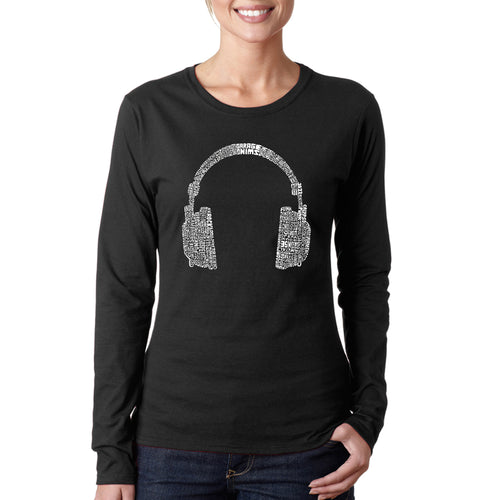 63 DIFFERENT GENRES OF MUSIC - Women's Word Art Long Sleeve T-Shirt