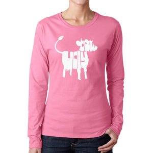 Holy Cow  - Women's Word Art Long Sleeve T-Shirt