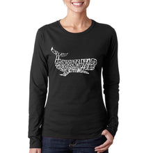 Load image into Gallery viewer, Humpback Whale -  Women&#39;s Word Art Long Sleeve T-Shirt