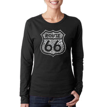 Load image into Gallery viewer, Get Your Kicks on Route 66 - Women&#39;s Word Art Long Sleeve T-Shirt