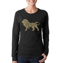 Load image into Gallery viewer, Lion - Women&#39;s Word Art Long Sleeve T-Shirt