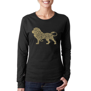 Lion - Women's Word Art Long Sleeve T-Shirt
