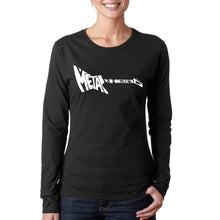Load image into Gallery viewer, Metal Head - Women&#39;s Word Art Long Sleeve T-Shirt