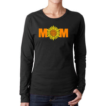 Load image into Gallery viewer, Mom Sunflower  - Women&#39;s Word Art Long Sleeve T-Shirt