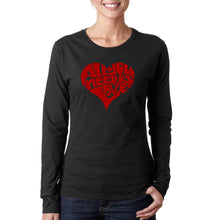 Load image into Gallery viewer, All You Need Is Love - Women&#39;s Word Art Long Sleeve T-Shirt