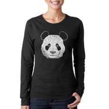 Load image into Gallery viewer, Panda - Women&#39;s Word Art Long Sleeve T-Shirt