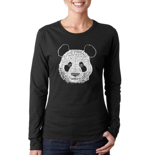 Panda - Women's Word Art Long Sleeve T-Shirt