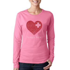 Nurses Rock - Women's Word Art Long Sleeve T-Shirt
