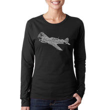 Load image into Gallery viewer, P40 - Women&#39;s Word Art Long Sleeve T-Shirt