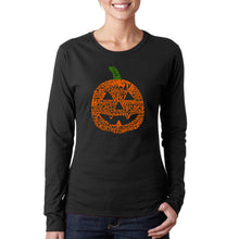 Load image into Gallery viewer, Pumpkin - Women&#39;s Word Art Long Sleeve T-Shirt
