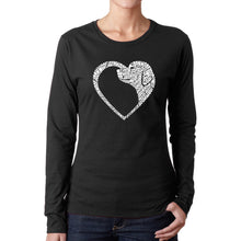 Load image into Gallery viewer, Dog Heart - Women&#39;s Word Art Long Sleeve T-Shirt