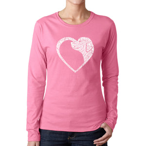 Dog Heart - Women's Word Art Long Sleeve T-Shirt