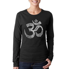 Load image into Gallery viewer, Poses OM - Women&#39;s Word Art Long Sleeve T-Shirt