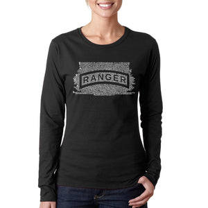 The US Ranger Creed - Women's Word Art Long Sleeve T-Shirt