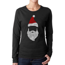 Load image into Gallery viewer, Santa Claus  - Women&#39;s Word Art Long Sleeve T-Shirt