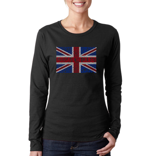 God Save The Queen - Women's Word Art Long Sleeve T-Shirt