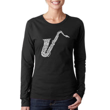 Load image into Gallery viewer, Sax - Women&#39;s Word Art Long Sleeve T-Shirt