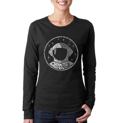 I Need My Space Astronaut - Women's Word Art Long Sleeve T-Shirt