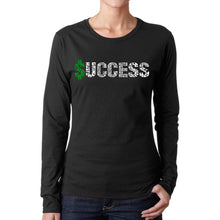 Load image into Gallery viewer, Success  - Women&#39;s Word Art Long Sleeve T-Shirt