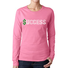 Load image into Gallery viewer, Success  - Women&#39;s Word Art Long Sleeve T-Shirt