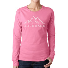 Load image into Gallery viewer, Colorado Ski Towns  - Women&#39;s Word Art Long Sleeve T-Shirt