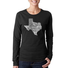 Load image into Gallery viewer, The Great State of Texas - Women&#39;s Word Art Long Sleeve T-Shirt