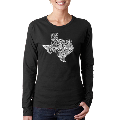 The Great State of Texas - Women's Word Art Long Sleeve T-Shirt