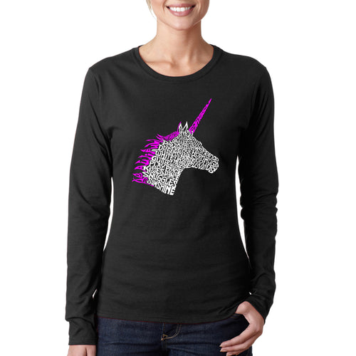 Unicorn - Women's Word Art Long Sleeve T-Shirt