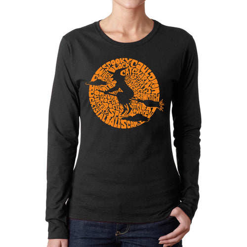 Spooky Witch  - Women's Word Art Long Sleeve T-Shirt