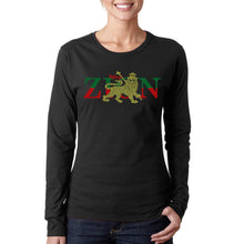 Load image into Gallery viewer, Zion One Love - Women&#39;s Word Art Long Sleeve T-Shirt