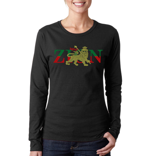 Zion One Love - Women's Word Art Long Sleeve T-Shirt