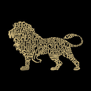 Lion - Women's Word Art V-Neck T-Shirt