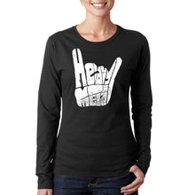 Load image into Gallery viewer, Heavy Metal - Women&#39;s Word Art Long Sleeve T-Shirt