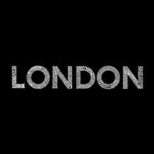 Load image into Gallery viewer, LA Pop Art Women&#39;s Dolman Word Art Shirt - LONDON NEIGHBORHOODS