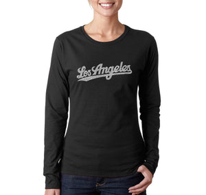 LOS ANGELES NEIGHBORHOODS - Women's Word Art Long Sleeve T-Shirt
