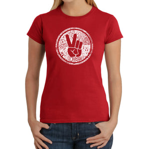 MAKE LOVE NOT WAR - Women's Word Art T-Shirt
