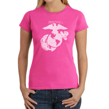 Load image into Gallery viewer, LYRICS TO THE MARINES HYMN - Women&#39;s Word Art T-Shirt