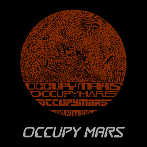Occupy Mars - Men's Word Art Hooded Sweatshirt