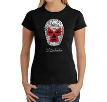 Load image into Gallery viewer, MEXICAN WRESTLING MASK - Women&#39;s Word Art T-Shirt