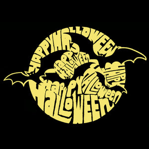LA Pop Art Boy's Word Art Long Sleeve - Halloween Bats