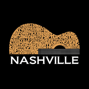 Nashville Guitar - Men's Word Art Hooded Sweatshirt