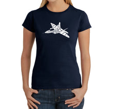 Load image into Gallery viewer, FIGHTER JET NEED FOR SPEED - Women&#39;s Word Art T-Shirt