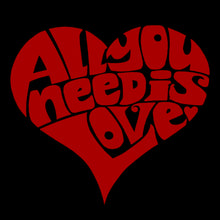 Load image into Gallery viewer, LA Pop Art Boy&#39;s Word Art Hooded Sweatshirt - All You Need Is Love