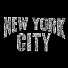 Load image into Gallery viewer, NYC NEIGHBORHOODS - Men&#39;s Word Art Long Sleeve T-Shirt