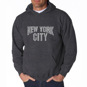 NYC NEIGHBORHOODS - Men's Word Art Hooded Sweatshirt
